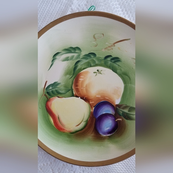 Beautiful Vintage Norleans Japan Fruit Plate Wall Decor Plaque Ready to Hang - Picture 2 of 7